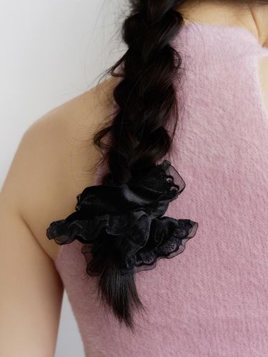 Velvet Lace Two-Tiered Scrunchie [] - FANTASTIC PLANET - Modalova