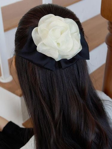 Handcrafted Chiffon Rose Ribbon Hair Pin [] - FANTASTIC PLANET - Modalova