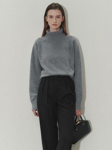 Unisex Essential Wool Turtleneck Sweater [Melange Grey] (UDSW3D124G2) - Dunst for WOMEN - Modalova