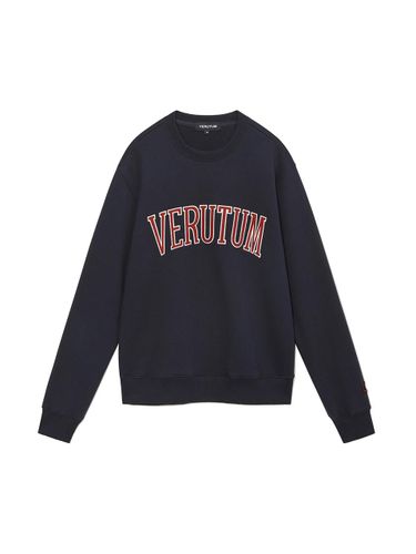 Applique Logo Standard Fit Sweatshirt [Navy] (RTW-ST143) - VERUTUM - Modalova