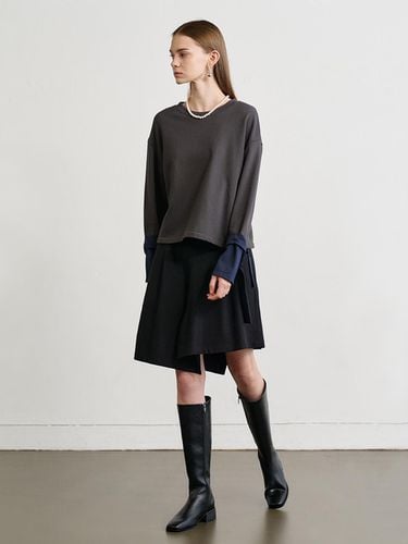 Removable Sleeve Crop Sweatshirt [] - LE YIEL - Modalova