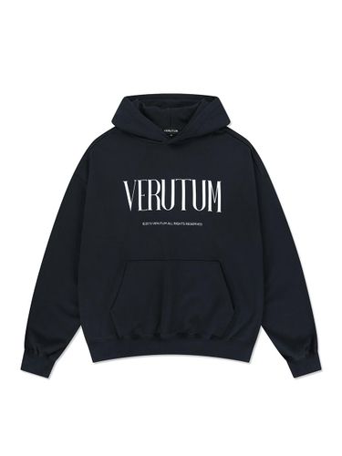 Relaxed Fit Cotton Logo Hoodie [Navy] (RTW-HD190) - VERUTUM - Modalova