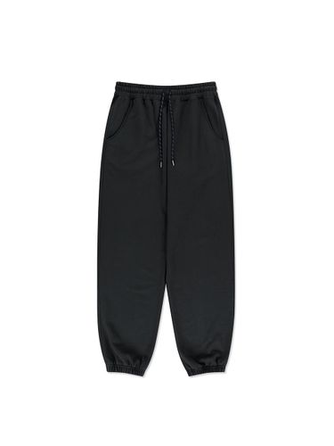 String Point Overfit Cotton Sweatpants [Charcoal] (RTW-PT242) - VERUTUM - Modalova