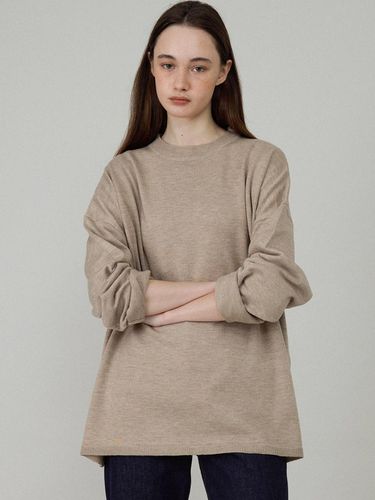 Comfort Wool Loose Fit Knit [Melange Beige] - L’EAU - Modalova