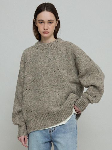 Murray Wool Boxy Heavy Gauge Knit [Taupe Melange] - L’EAU - Modalova