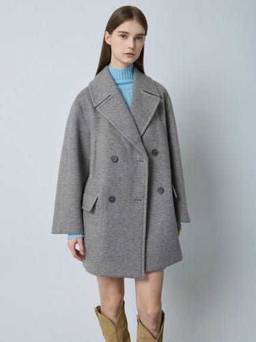 Cocoon Silhouette Double-breasted Wool Coat (MG_C244MSG021) - CC collect - Modalova