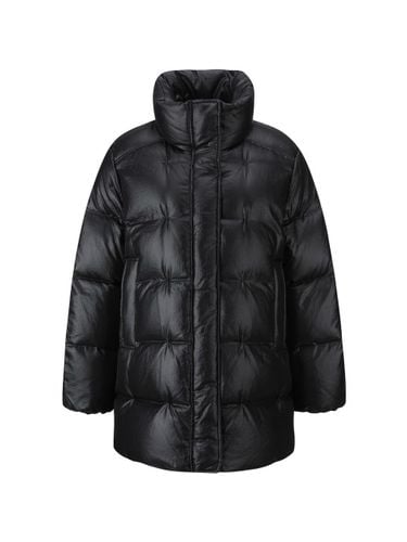 High Neck Quilted Twisted Panel Down Jacket [Black] (C244PSG823) - CC collect - Modalova