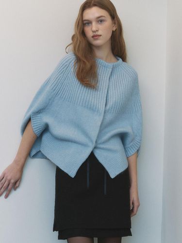 High-neck Cape Knit [] (1313) - ourcomos - Modalova