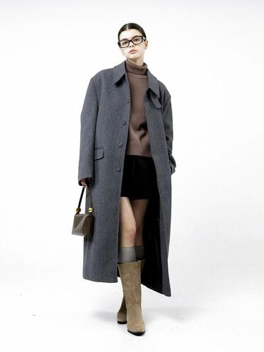 Oversized Wide Wool Mac Coat [Charcoal] (W244OT06CH) - Chance’s noi for Women - Modalova