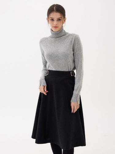 Wool Buckle A-line Flare Skirt [] - sisterhood - Modalova