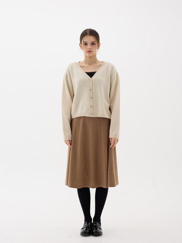 Wool Buckle Flare Midi Skirt [] - sisterhood - Modalova