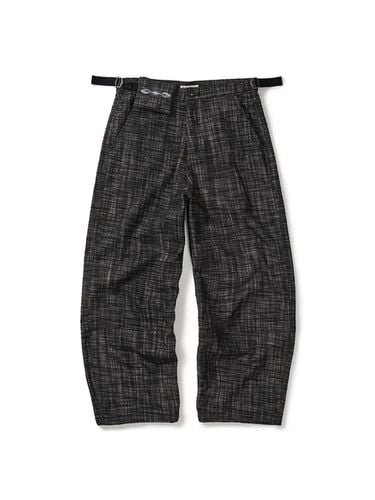 Shaggy Check Wide-Fit Balloon Pants [Black Purple] - karactor - Modalova