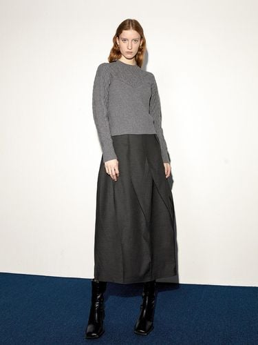 Temperament Cable Knit Long Dress - PIA STUDIO - Modalova