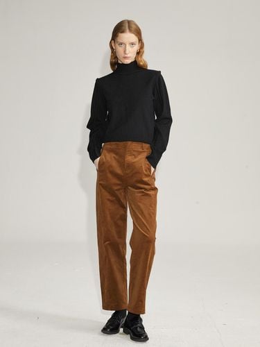 Cotton Blend Straight Corduroy Pants - PIA STUDIO - Modalova