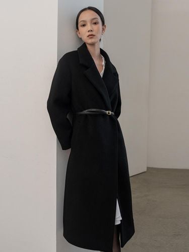 Wool Cashmere Loose Classic Coat [Black] - DEFEMME - Modalova