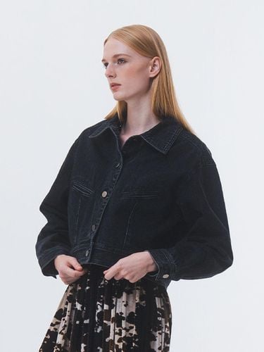 Cropped Pleated Cotton Denim Jacket - Emin & Paul - Modalova