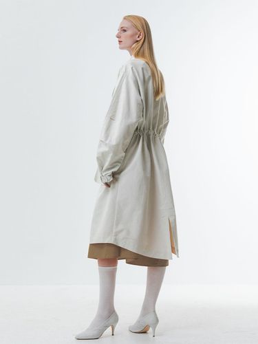 Oversized Cotton Lightweight Trench Coat [White] - Emin & Paul - Modalova