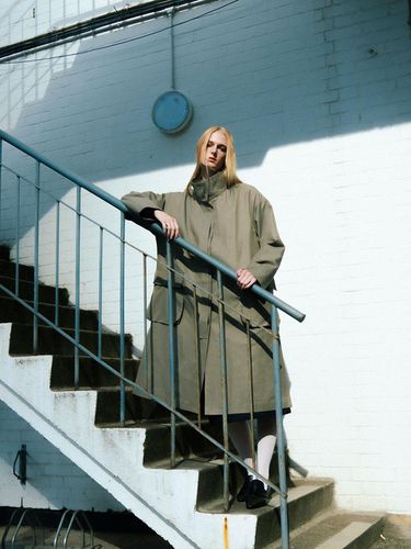 Oversized Cotton-Viscose Mac Coat [] - Emin & Paul - Modalova