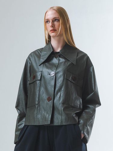 Vegan Leather Asymmetrical Jacket [] - Emin & Paul - Modalova