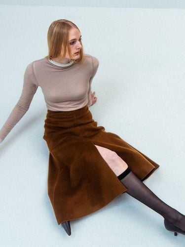 A-line Double-layered Wool Skirt [] - Emin & Paul - Modalova