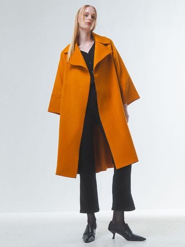 Double-layered Minimal Cashmere Coat [Yellow] - Emin & Paul - Modalova