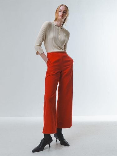 Corduroy Wide Leg Cotton Trousers [] - Emin & Paul - Modalova