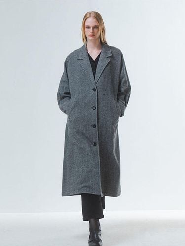 Herringbone Oversized Wool Blend Coat - Emin & Paul - Modalova