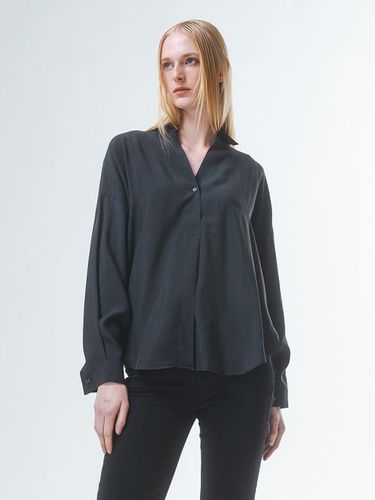 Curved Hem Premium Viscose Blouse [] - Emin & Paul - Modalova