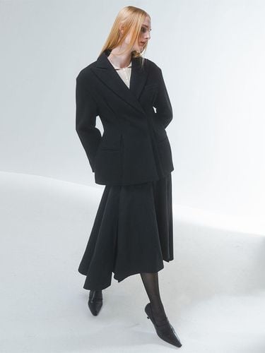 Cinched Illusion Wide Collar Blazer [] - Emin & Paul - Modalova