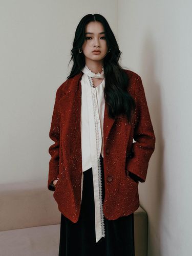 Sequin Fd Fake Two Piece Jacket [RED] - itte - Modalova