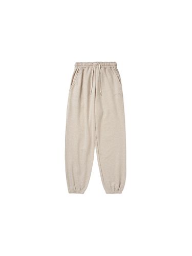 Cornell Logo Embroidered Wide Fit French Terry Sweatpants [Light Brown] - ULKIN CANVAS - Modalova