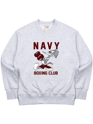 Cotton Heavy Rib Military Graphic Sweatshirt [Navy] - NAVY TEAM - Modalova