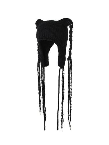 Dreadlocks Earflap Premium Acrylic Beanie [Black] - LECYTO - Modalova