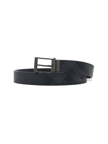 Reversible Check Leather Men's Belt (8065341) - Burberry - Modalova