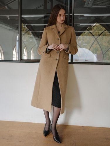 Wool Relaxed Notched Lapel Coat - TOWAV - Modalova