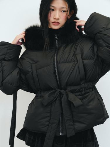 Faux Fur Premium Down Jacket (TT4W003BK) - THETIS - Modalova