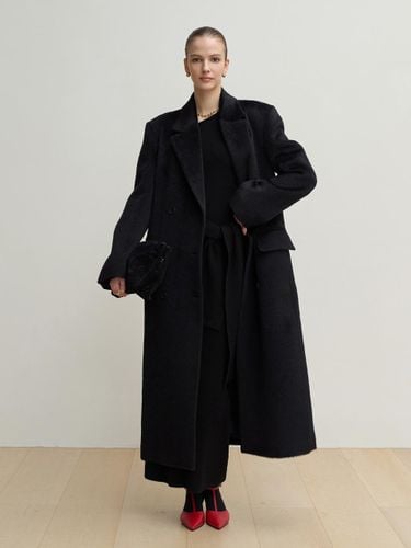 Suri Alpaca Wool Blend Long Coat - BLOSSOM H COMPANY - Modalova