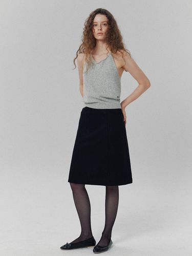 Wool A-line Midi Skirt [Black] - LO61 - Modalova