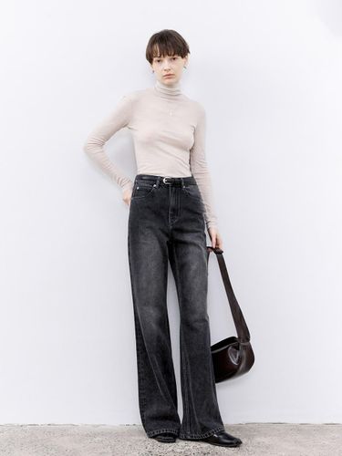 Washed Flared Pants [Black] - tageechita - Modalova