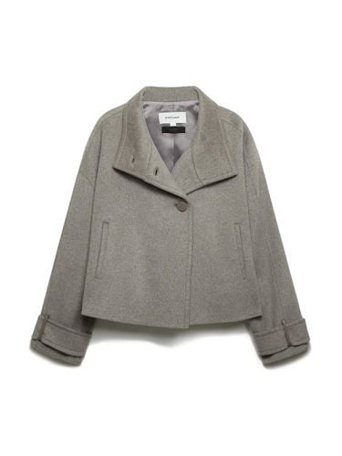 High Neck Handmade Short Wool Cashmere Coat (A244PWC905) - NICE CLAUP - Modalova