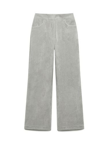 Corduroy Wide Leg Relaxed Fit Pants (A244PWP905) - NICE CLAUP - Modalova