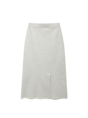 H-line Color Block Knit Skirt (A244PWK991) - NICE CLAUP - Modalova