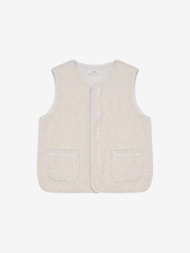 Sherpa Fleece Zip-up Vest [Ivory/Beige] (TJMAY7153) - VIKI - Modalova