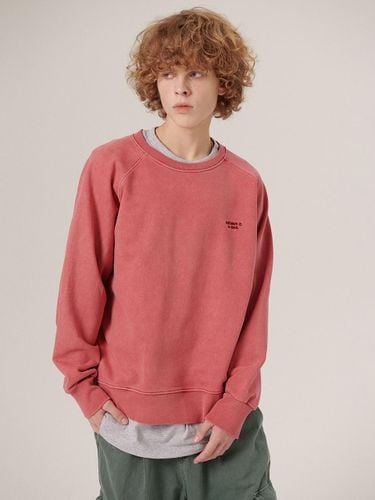 Pigment Treated Cotton Vintage Sweatshirt [Dark Red] - Flatwave in Seoul - Modalova