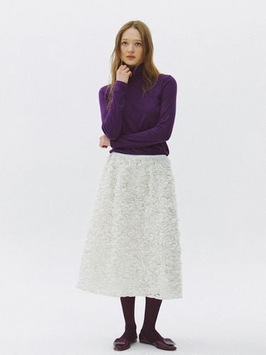 Floral Embroidered Low-Waist Skirt - LO61 - Modalova