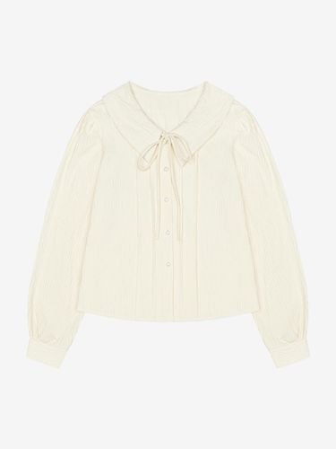 Velvet Corduroy Ribbon Tie Blouse (TKBAA2401) - VIKI - Modalova