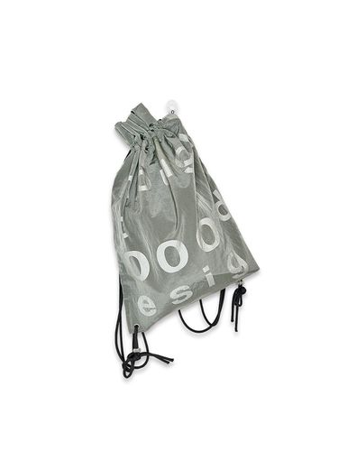 Nylon Ripstop Minimalist Design Gym Sack [Light Grey] - NOUGHT - Modalova