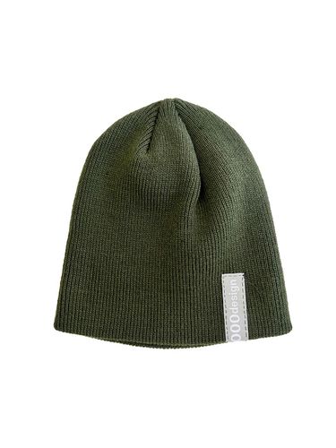 Logo Tag Hand-stitched Acrylic Beanie [Khaki] - NOUGHT - Modalova