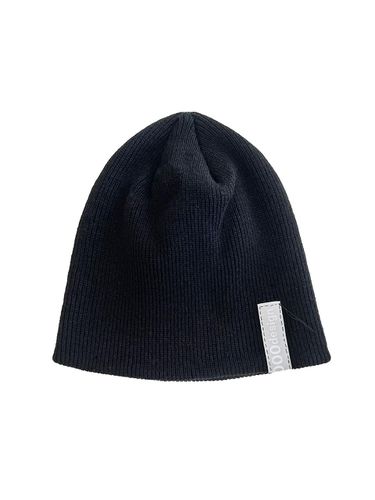 Logo Tag Needlework Acrylic Beanie [Black] - NOUGHT - Modalova