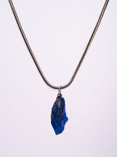 Sterling Handcrafted Lapis Lazuli Necklace [Silver] (HR321N) - HARANG - Modalova